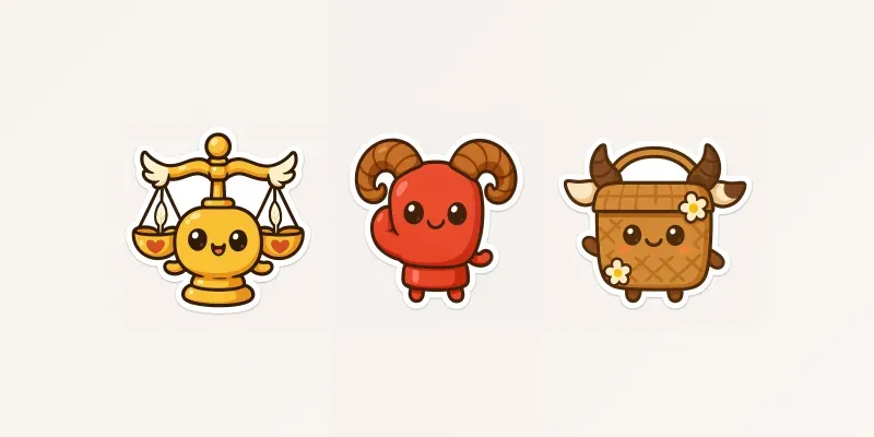 Zodiac Object Sticker Packs generated by undefined