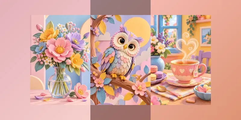 Pastel 3D Craft Aesthetics