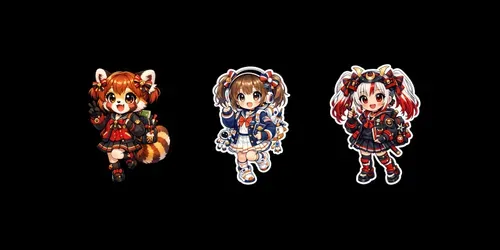 Cute Schoolgirl Sticker Creators generated by chatgpt-image