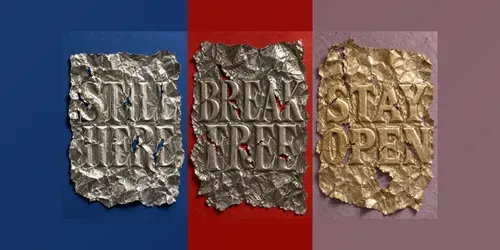 Crushed Foil Typography generated by chatgpt-image