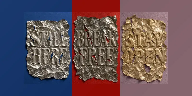 Crushed Foil Typography generated by undefined