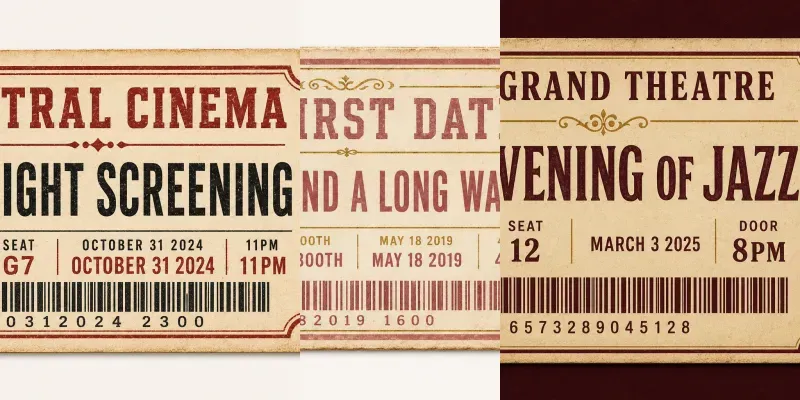 Vintage Ticket Keepsake Studios generated by undefined