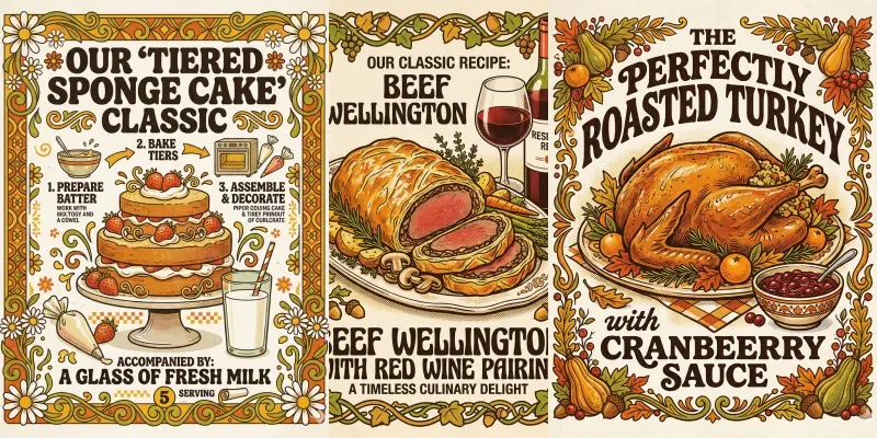 70s Retro Cook Book Aesthetic Masters generated by undefined