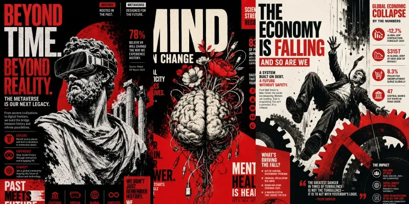 Editorial Magazine Poster Graphics generated by undefined