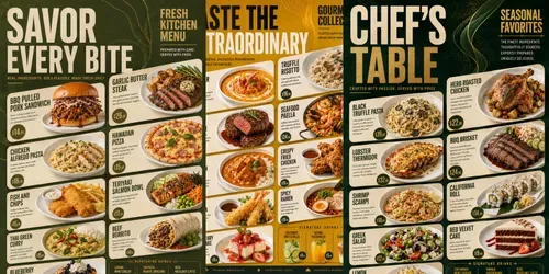 Restaurant Menu Designs generated by chatgpt-image