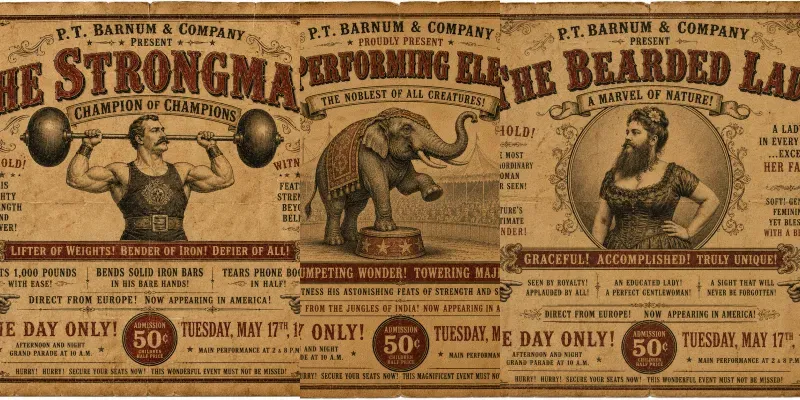 Vintage Circus Bills Ai generated by undefined