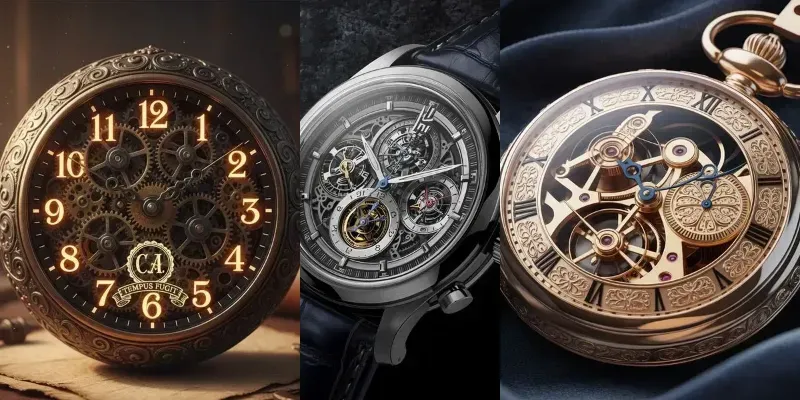 Luxury Vintage Mechanical Watch Logos generated by undefined