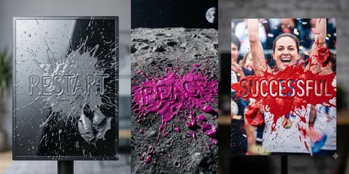 Customizable Paint Splash Logos generated by gemini-image