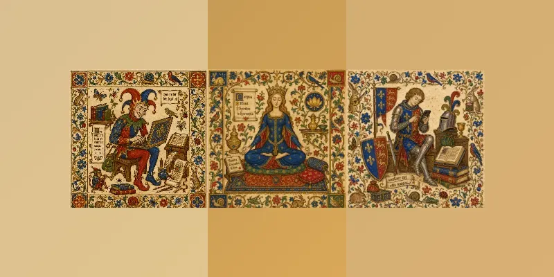Medieval Illuminated Manuscript generated by undefined