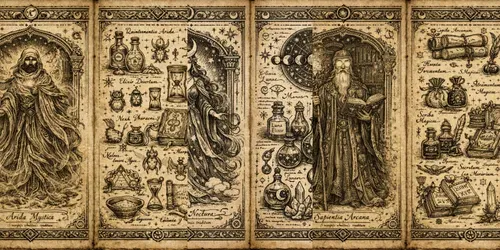 Vintage Witchcraft Grimoire Illustrations generated by chatgpt-image