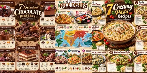 Delicious Food Infographic Posters generated by chatgpt-image
