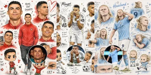 Watercolor Sketchbook Character Collages generated by chatgpt-image