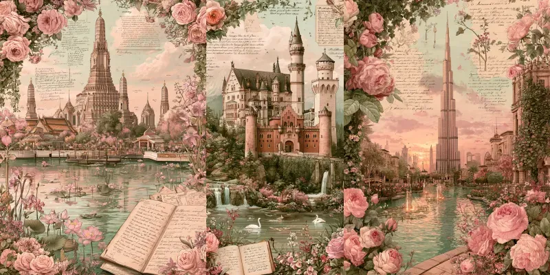 Historic Landmarks European Wall Art generated by undefined