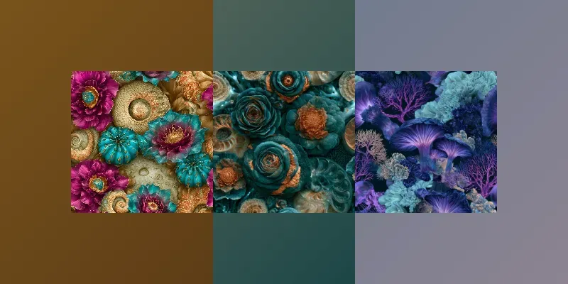 Bioluminescent Fossil Garden Patterns generated by undefined
