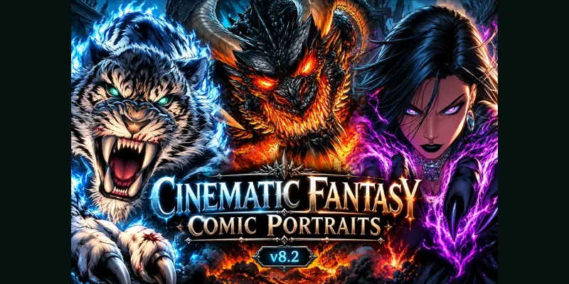 Cinematic Fantasy Comic Portraits