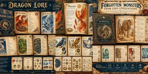 Mystical Bestiary Printable Pdfs generated by chatgpt-image