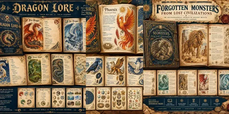 Mystical Bestiary Printable Pdfs