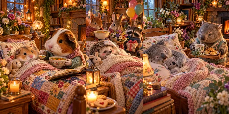 Hyperrealistic Baby Animal Sick Days