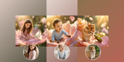 Miniature Fairytale Petal Portraits generated by chatgpt-image