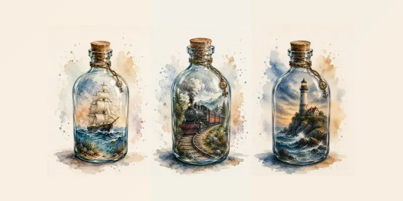 Create Breathtaking Handpainted Watercolors generated by undefined