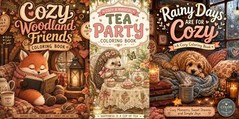 Cozy Whimsy Coloring Covers generated by undefined