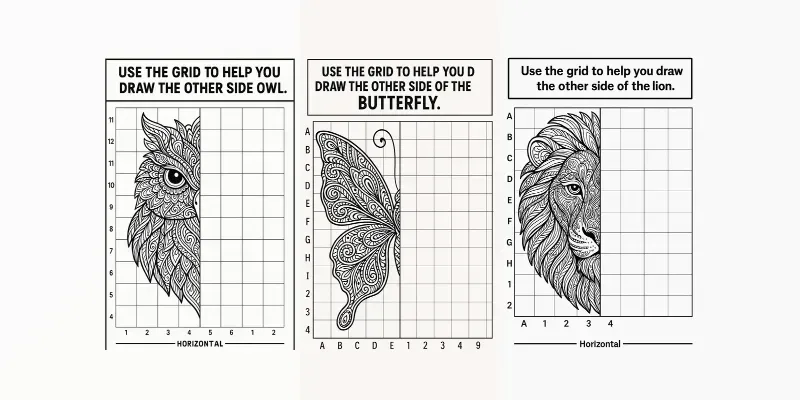 Symmetrical Drawing Activity For Adults generated by undefined