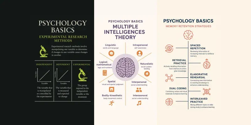 Psychology Basics Infographics generated by undefined
