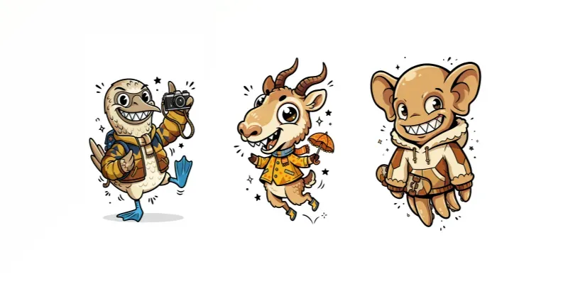 Create Highcontrast Playful Characters generated by undefined