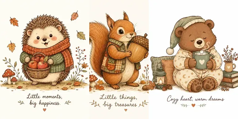 Cozy Woodland Character Art generated by undefined