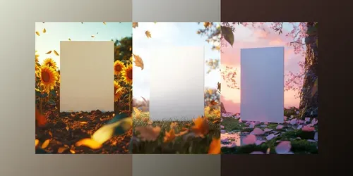 Versatile Seasonal Canvas Mockup Scenes generated by midjourney