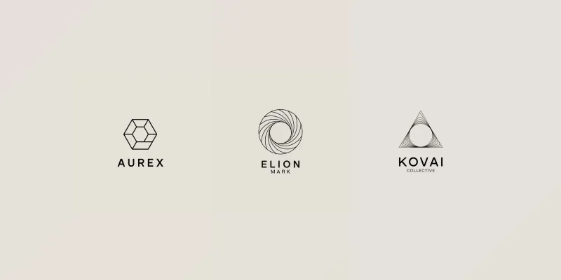 Minimal Geometric Logo Line Art Creators generated by undefined