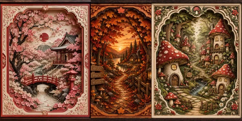 Layered Shadow Box Art Collections generated by undefined