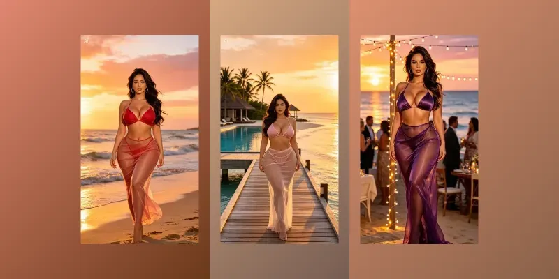 Luxury Cinematic Beach Tropical Fashion generated by undefined