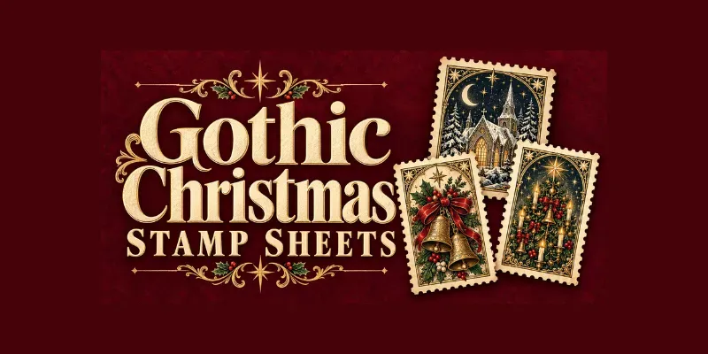 Gothic Christmas Stamp Sheets