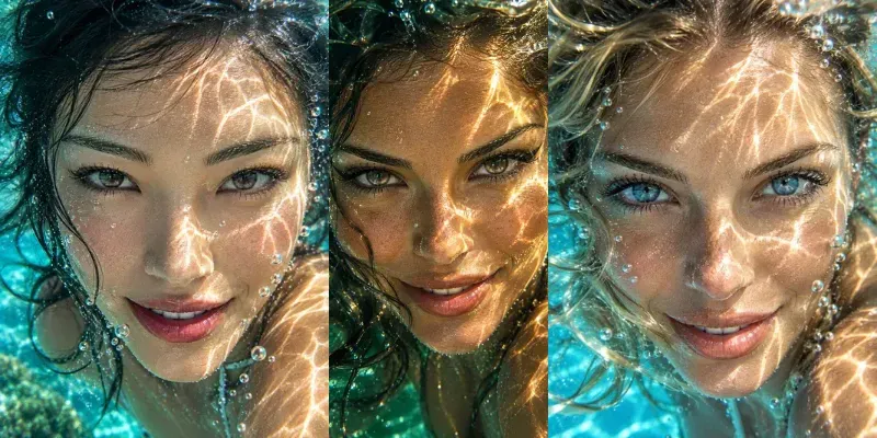 Underwater Allure Hyperreal Macro Portraits