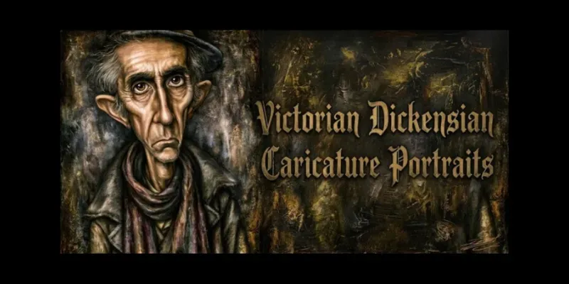 Victorian Dickensian Caricature Portraits generated by undefined