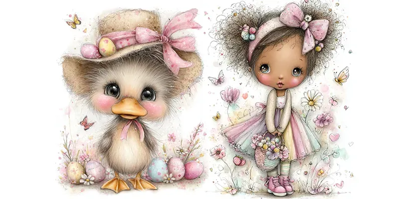 Spring Easter Characters Junk Journals