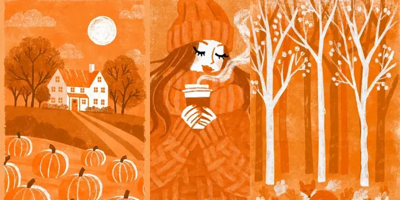 Autumn Folk Illustrations generated by undefined
