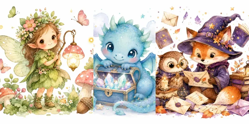 Kawaii Storybook Characters generated by undefined