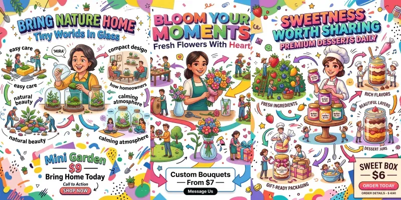 Msme Cartoon Infographic Ads generated by undefined