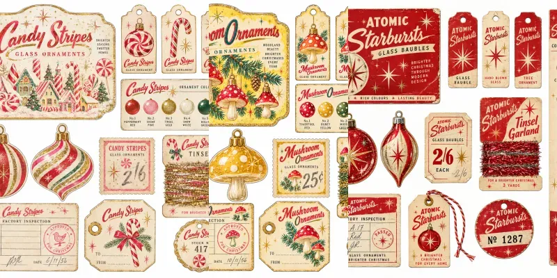 Glass Bauble Ephemera Sheets