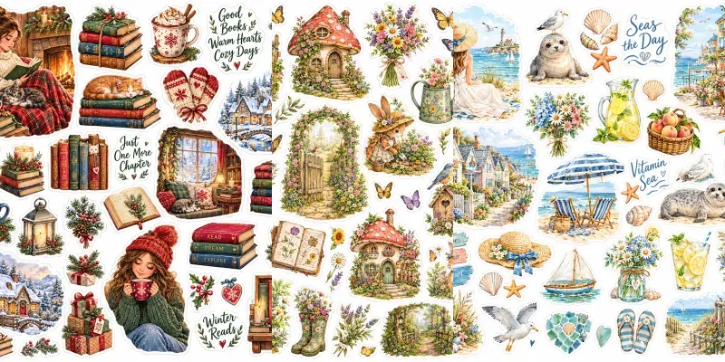 Cozy Autumn Storybook Sticker Sets