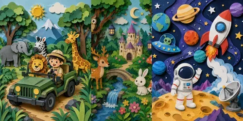 Papercraft 3D Layered Diorama Art generated by chatgpt-image