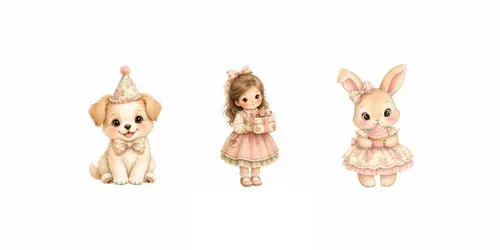 Pastel Birthday Clipart Generator generated by chatgpt-image