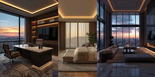 Photorealistic Luxury Interior Renderings generated by stable-diffusion