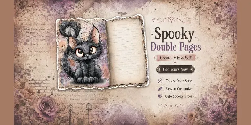 Whimsical Spooky Double Pages generated by undefined