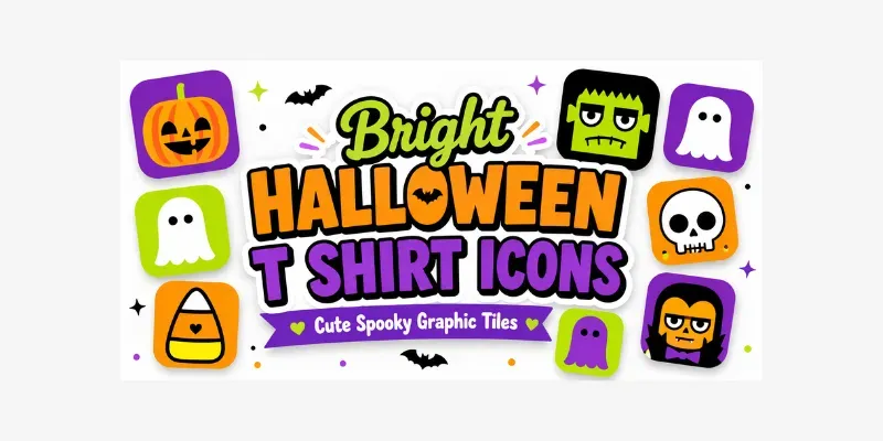 Bright Halloween Icon T Shirt Designs generated by undefined