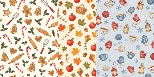Matching Scrapbook Pattern Papers generated by chatgpt-image