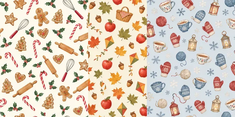 Matching Scrapbook Pattern Papers generated by undefined