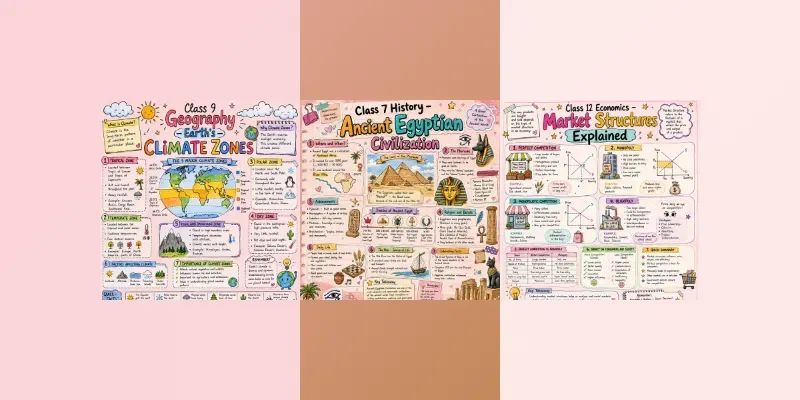 Cute Class Sketchnote Study Posters generated by undefined